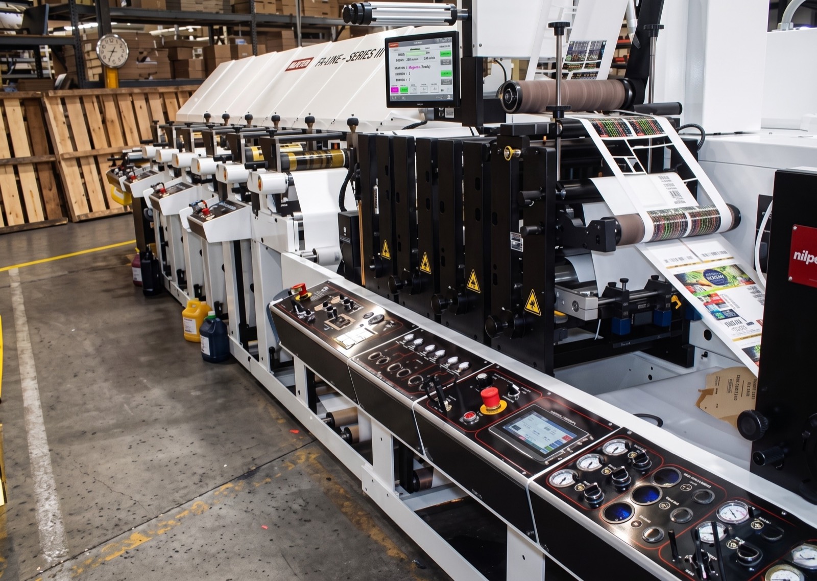 Nilpeter FA-LINE Series III flexographic label press at Certified Labeling Solutions NJ