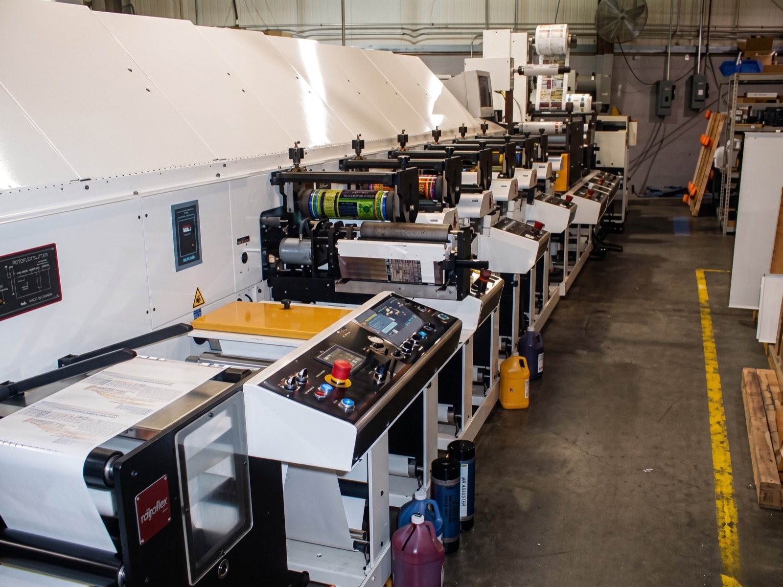 Rotoflex label finishing equipment at Certified Labeling Solutions Hillsborough NJ