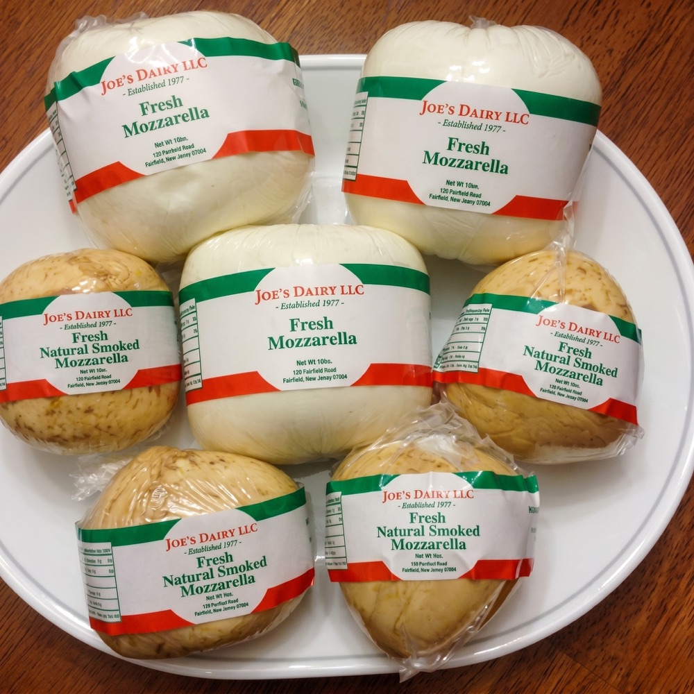 Joe's Dairy fresh mozzarella custom food labels New Jersey